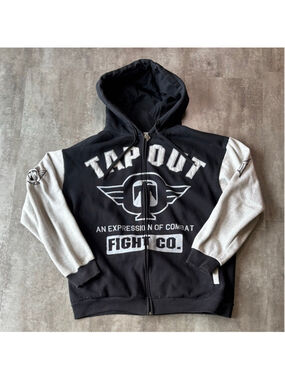Y2K Tapout Full Zip Hoodie Mens Large